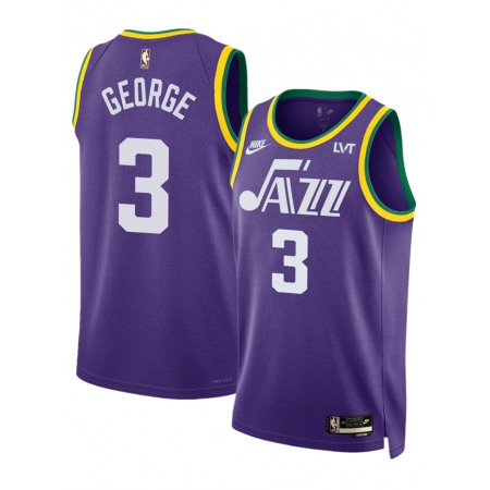 Men's Utah Jazz #3 Keyonte George Purple 2023 Classic Edition Stitched Basketball Jersey