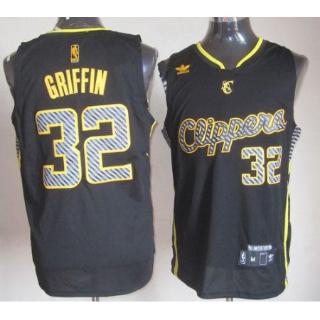 Clippers #32 Blake Griffin Black Electricity Fashion Stitched NBA Jersey