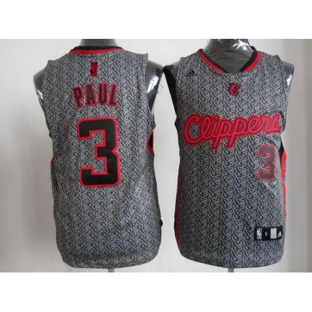 Clippers #3 Chris Paul Grey Static Fashion Stitched NBA Jersey