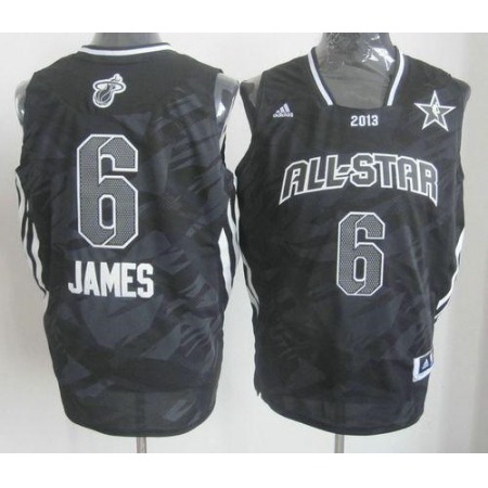 Heat #6 LeBron James Black 2013 All Star Fashion Stitched NBA Jersey