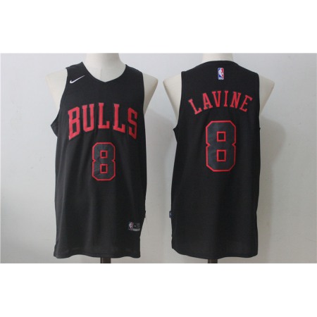Men's Chicago Bulls #8 Zach LaVine Black Nike Fashion Stitched NBA Jersey