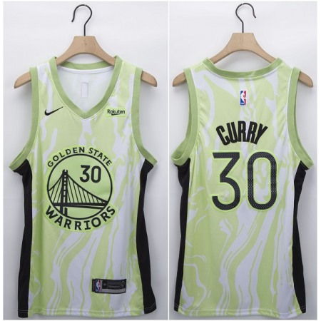 Men's Golden State Warriors #30 Stephen Curry Green/White Fashion Edition Stitched NBA Jersey