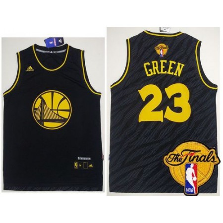 Warriors #23 Draymond Green Black Precious Metals Fashion The Finals Patch Stitched NBA Jersey