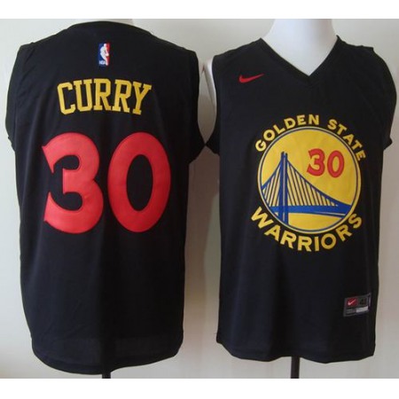 Warriors #30 Stephen Curry Black New Fashion Stitched NBA Jersey