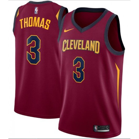 Men's Cleveland Cavaliers #3 Isaiah Thomas Red Icon Edition Swingman Stitched Jersey