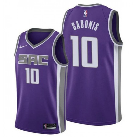 Men's Sacramento Kings #10 Domantas Sabonis 2022 Purple Icon Edition Stitched Basketball Jersey
