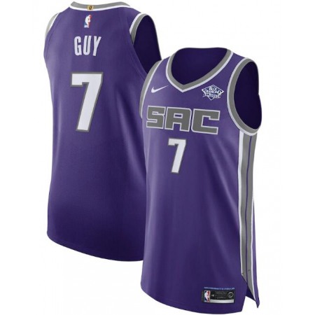 Men's Sacramento Kings #7 Kyle Guy Purple Icon Edition Stitched Jersey