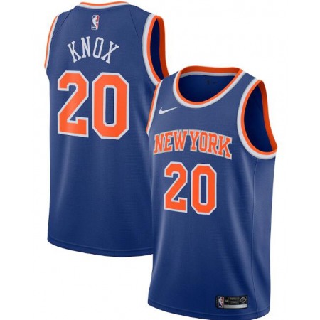 New Yok Knicks #20 Kevin Knox Blue Icon Edition Stitched Swingman Jersey