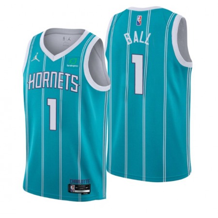 Men's Charlotte Hornets #1 LaMelo Ball Teal 2022-23 Icon Edition Stitched Basketball Jersey