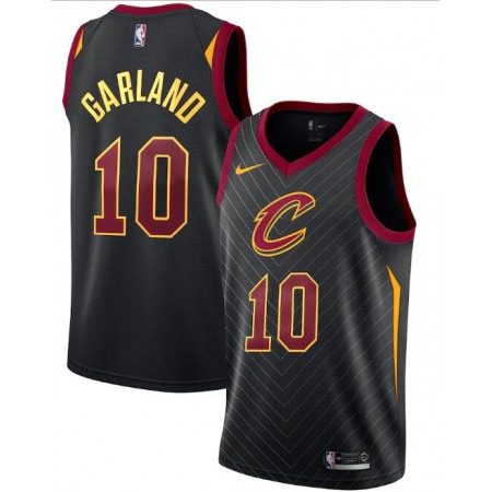 Men's Cleveland Cavaliers #10 Darius Garland Black Statement Edition Swingman Stitched Jersey