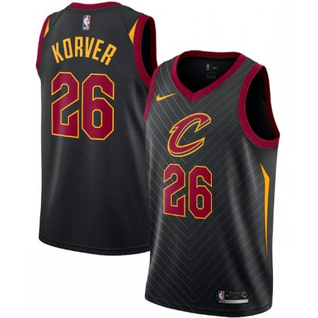 Men's Cleveland Cavaliers #26 Kyle Korver Black Statement Edition Swingman Stitched Jersey