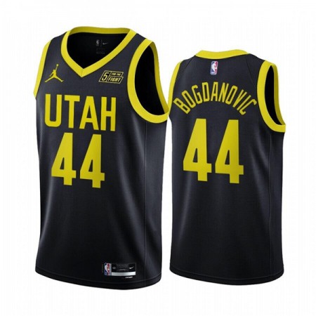 Men's Utah Jazz #44 Bojan Bogdanovic 2022/23 Black Statement Edition Stitched Basketball Jersey