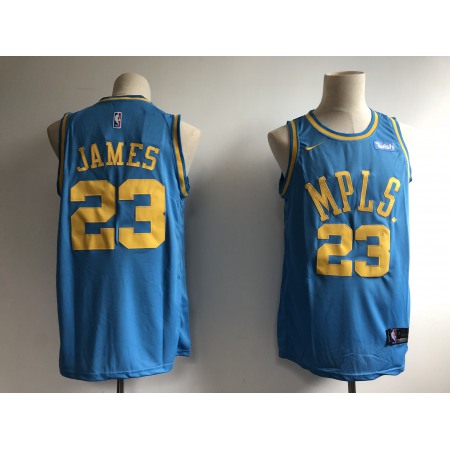 Men's Los Angeles Lakers #23 LeBron James Blue Nike Swingman Stitched Jersey