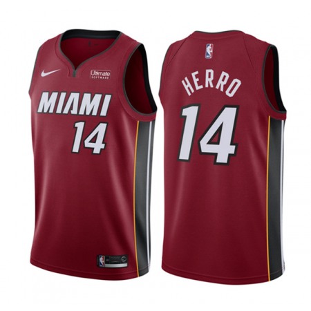 Men's Miami Heat #14 Tyler Herro Red Statement Edition Swingman Stitched Jersey