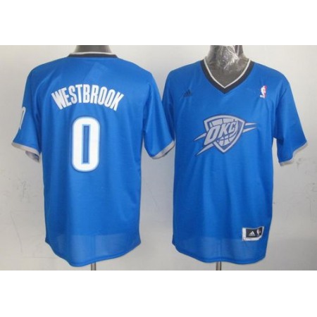 Thunder #0 Russell Westbrook Blue 2013 Christmas Day Swingman Stitched NBA Jersey