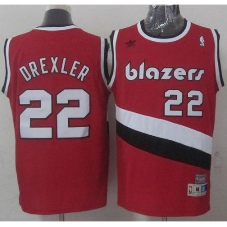 Blazers #22 Clyde Drexler Red Soul Swingman Throwback Stitched NBA Jersey