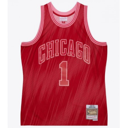 Men's Chicago Bulls #1 Derrick Rose 2008-09 Monochrome Swingman Stitched Jersey