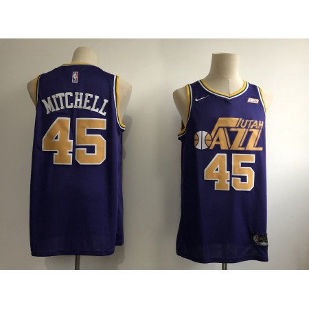 Men's Utah Jazz #45 Donovan Mitchell Purple Swingman Stitched NBA Jersey