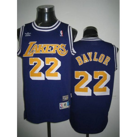 Lakers #22 Elgin Baylor Stitched Purple Throwback NBA Jersey