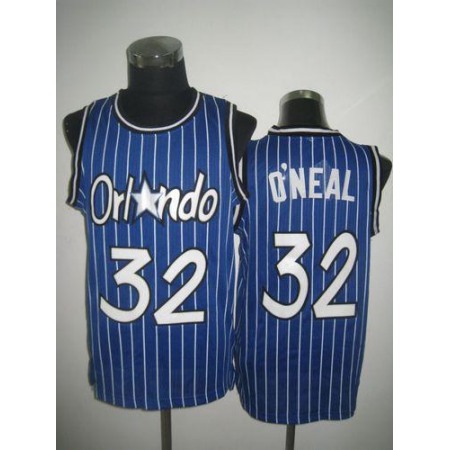 Magic #32 Shaquille O'Neal Blue Throwback Stitched NBA Jersey