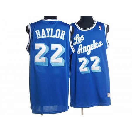 Mitchell and Ness Lakers #22 Elgin Baylor Stitched Blue Throwback NBA Jersey
