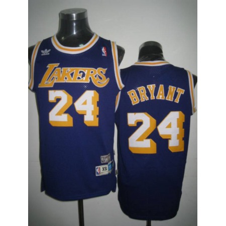 Mitchell and Ness Lakers #24 Kobe Bryant Purple Stitched Throwback NBA Jersey