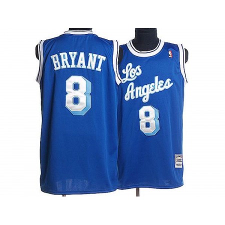 Mitchell and Ness Lakers #8 Kobe Bryant Stitched Blue Throwback NBA Jersey