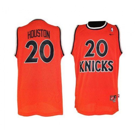 Nike Knicks #20 Allan Houston Orange Throwback Stitched NBA Jersey