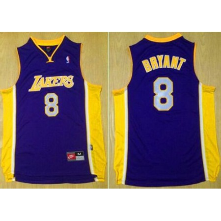 Lakers #8 Kobe Bryant Purple Nike Throwback Stitched NBA Jersey