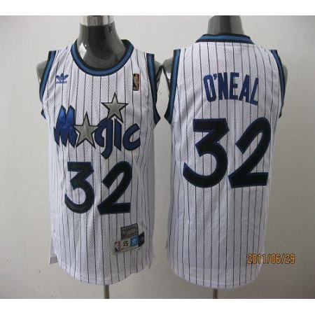 Magic #32 Shaquille O'Neal Stitched White Throwback NBA Jersey