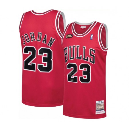 Men's Chicago Bulls #23 Michael Jordan Red 1997-98 Throwback Stitched Jersey