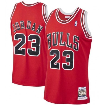 Men's Chicago Bulls #23 Michael Jordan Red 1997-98 Throwback Stitched Jersey