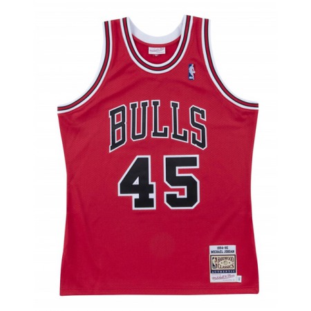 Men's Chicago Bulls #45 Michael Jordan Red Throwback Stitched Jersey