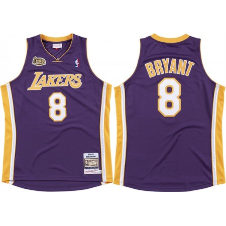 Men's Los Angeles Lakers #8 Kobe Bryant Purple Throwback Stitched basketball Jersey