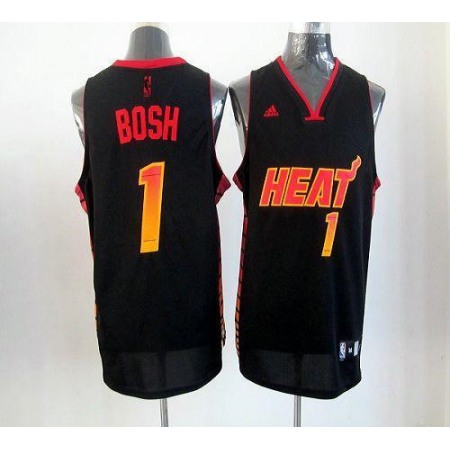 Heat #1 Chris Bosh Black Stitched NBA Vibe Jersey