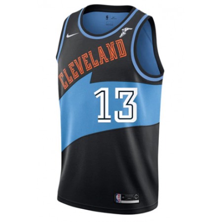Men's Cleveland Cavaliers #13 Tristan Thompson Blue/Black Stitched NBA Jersey