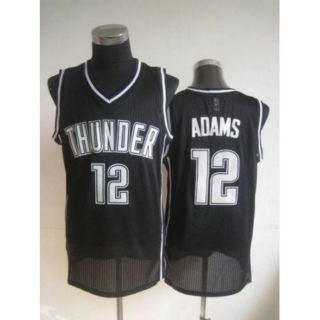 Thunder #12 Steven Adams Black Shadow Stitched NBA Jersey