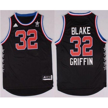 Clippers #32 Blake Griffin Black 2015 All Star Stitched NBA Jersey