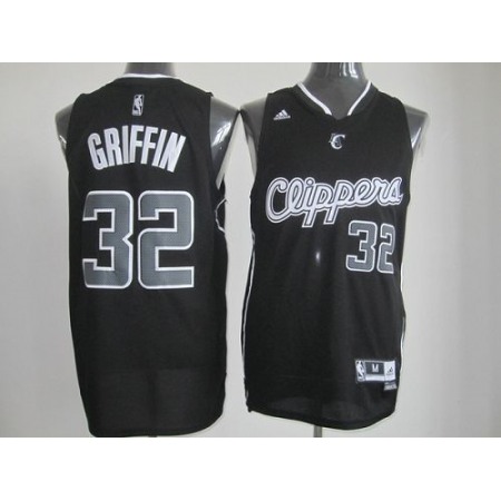 Clippers #32 Blake Griffin Black Shadow Stitched NBA Jersey