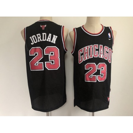 Men's Chicago Bulls #23 Michael Jordan Black Stitched Jersey