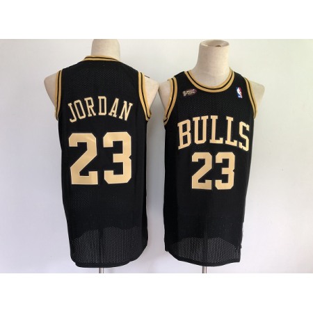 Men's Chicago Bulls #23 Michael Jordan Black Stitched Jersey