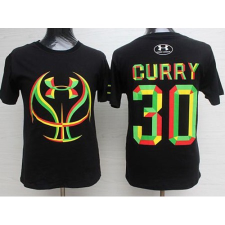 Warriors #30 Stephen Curry Black Candy Under Armour Stitched NBA Jersey