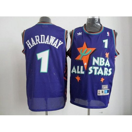 Magic #1 Penny Hardaway Blue All Star 1995 Stitched NBA Jersey