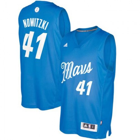 Mavericks #41 Dirk Nowitzki Sky Blue 2016-2017 Christmas Day Stitched NBA Jersey