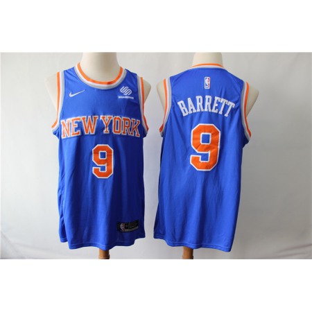 Men's New York Knicks #9 RJ Barrett Blue Stitched NBA Jersey