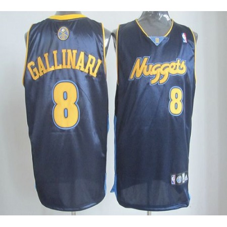 Nuggets #8 Danilo Gallinari Dark Blue Revolution 30 Stitched NBA Jersey