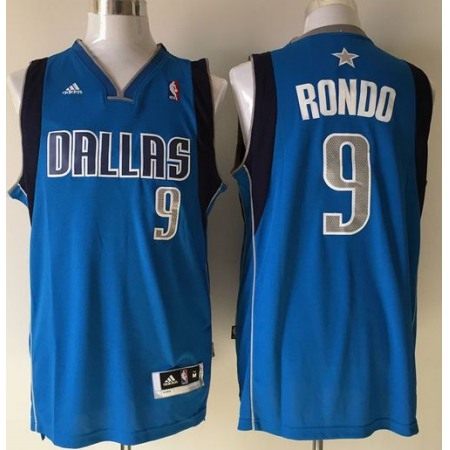 Revolution 30 Mavericks #9 Rajon Rondo Sky Blue Stitched NBA Jersey