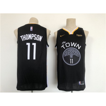 Men's Golden State Warriors #11 Klay Thompson Black Stitched Basletball Jersey