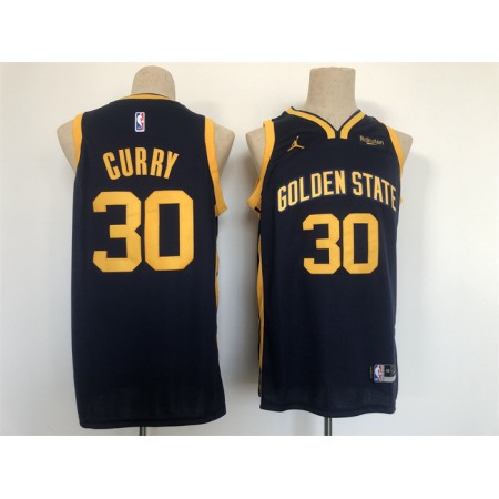 Men's Golden State Warriors #30 Stephen Curry Black Stitched Jersey