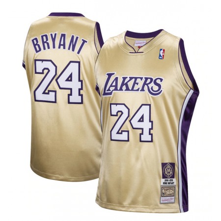 Men's Los Angeles Lakers #24 Kobe Bryant Gold Stitched Jersey